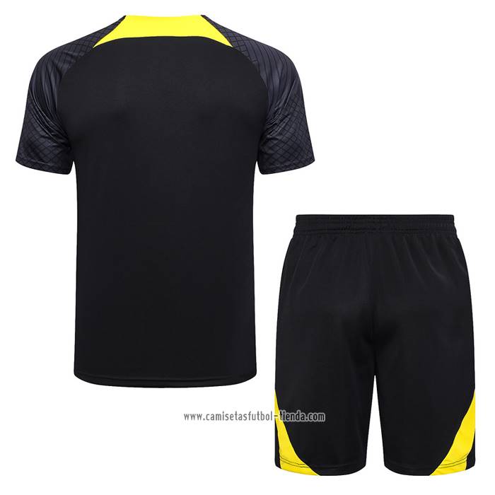 Chandal del Paris Saint-Germain Jordan 2023 2024 Manga Corta Negro - Pantalon Corto